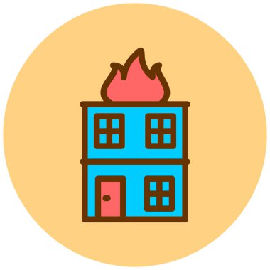 Bir ev simgesinin vektör illüstrasyonu