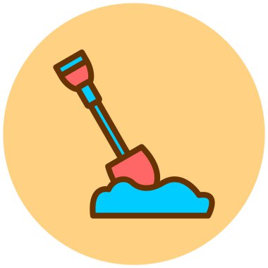 Kürek. Web simgesi basit illüstrasyon