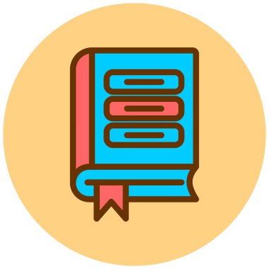 Kitap. Web simgesi basit illüstrasyon