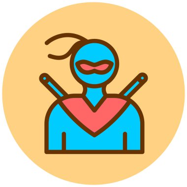 Maskeli adam, vektör illüstrasyonu.