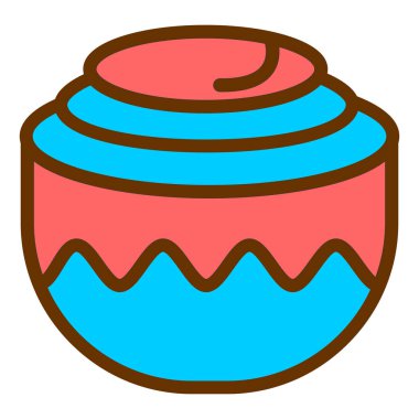 Çikolata. Web simgesi basit illüstrasyon