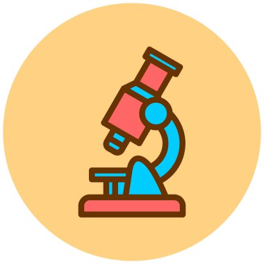 Mikroskop. Web simgesi basit illüstrasyon