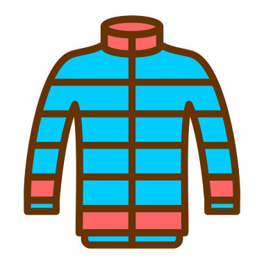 Ceket. Web simgesi basit illüstrasyon