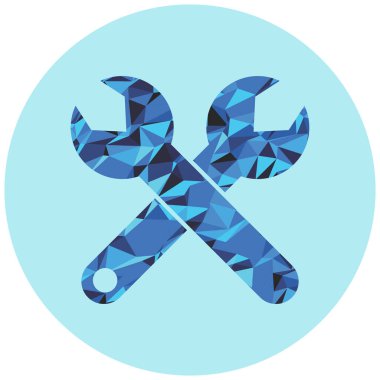 İngiliz anahtarı simgesi. Web için anahtar vektör simgelerinin düz çizimi