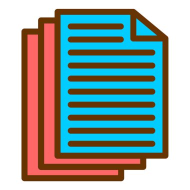 Belge. Web simgesi basit illüstrasyon