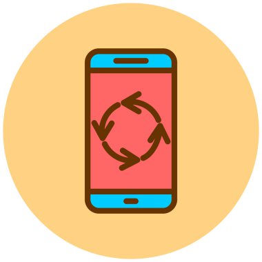 Cep telefonu. Web simgesi basit illüstrasyon