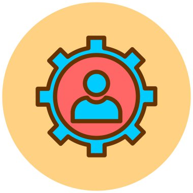 Yönetim. Web simgesi basit illüstrasyon