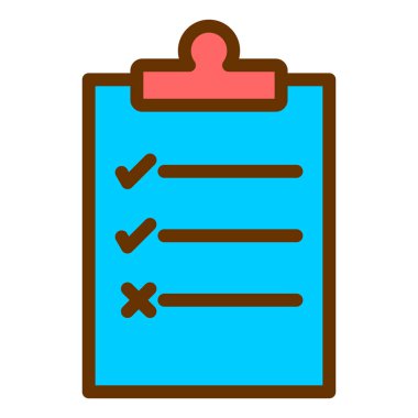 Kontrol listesi. Web simgesi basit illüstrasyon