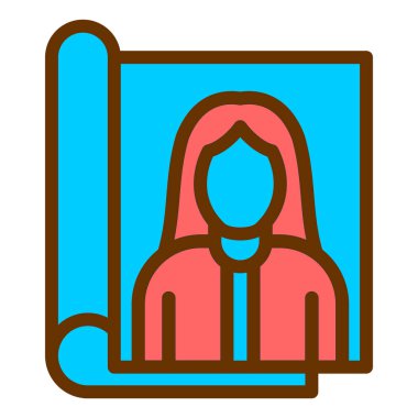 Kadın simgesinin vektör illüstrasyonu