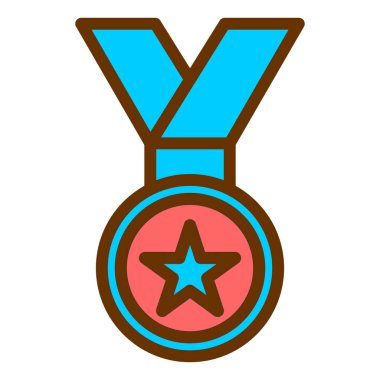 Madalya. Web simgesi basit illüstrasyon