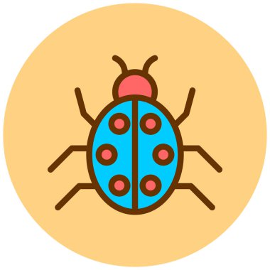 Böcek. Web simgesi basit illüstrasyon