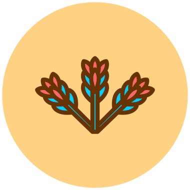 Bir çelenk simgesinin vektör çizimi