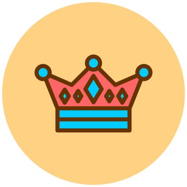 Taç. Web simgesi basit illüstrasyon