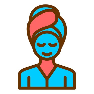 Kadın. Web simgesi basit illüstrasyon