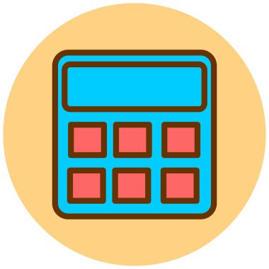 Hesap makinesi. Web simgesi basit illüstrasyon