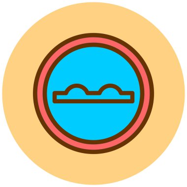 Bir plaj simgesinin vektör çizimi