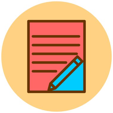 Belge. Web simgesi basit illüstrasyon