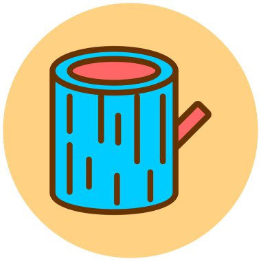 Kahve. Web simgesi basit illüstrasyon