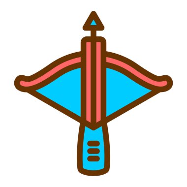 Bir yay simgesinin vektör illüstrasyonu