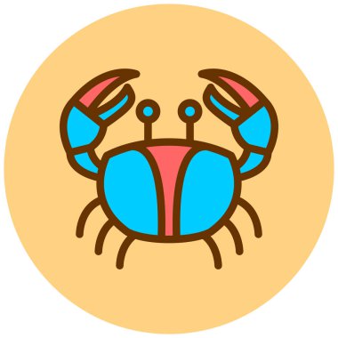 Yengeç. Web simgesi basit illüstrasyon