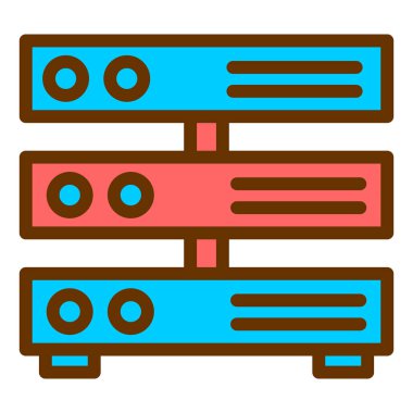 veritabanı. Web simgesi basit illüstrasyon