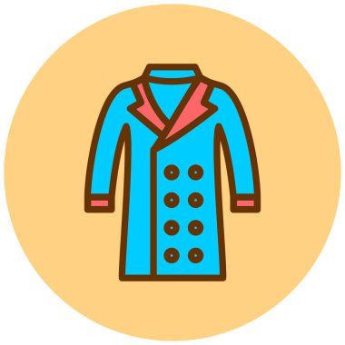 Kıyafetler. Web simgesi basit illüstrasyon