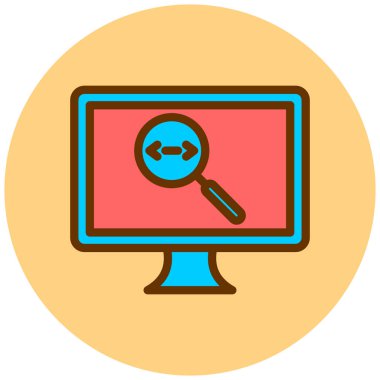 Bilgisayar. Web simgesi basit illüstrasyon