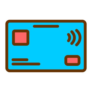 Kredi kartı ikonu vektör illüstrasyonu