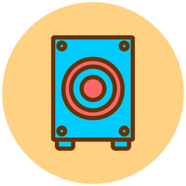 Müzik. Web simgesi basit illüstrasyon