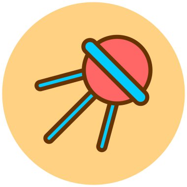 Uydu. Web simgesi basit illüstrasyon