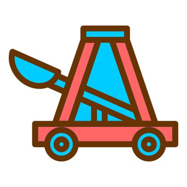 El arabası. Web simgesi basit illüstrasyon