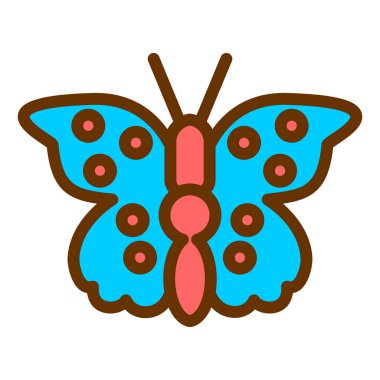 Kelebek simgesi vektör illüstrasyonu