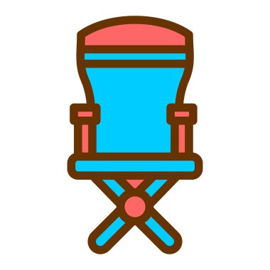 Sandalye. Web simgesi basit illüstrasyon