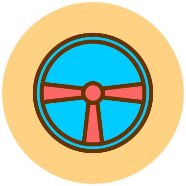 Tek bir ağaç simgesinin vektör illüstrasyonu