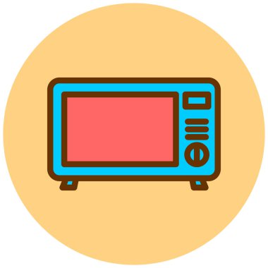 mikrodalga fırın düz vektör simgesi