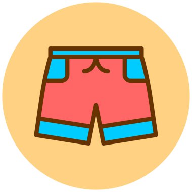 Şort. Web simgesi basit illüstrasyon