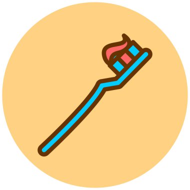 Tek bir diş fırçasının vektör çizimi