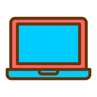 Dizüstü bilgisayar simgesi vektör çizimi