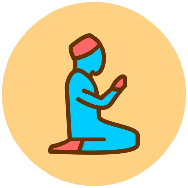 Dua et. Web simgesi basit illüstrasyon