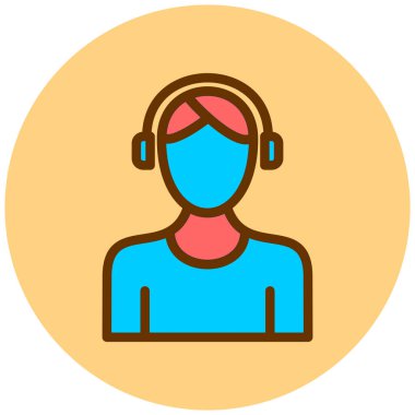 avatar. Web simgesi basit illüstrasyon