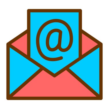 Mektup. Web simgesi basit illüstrasyon