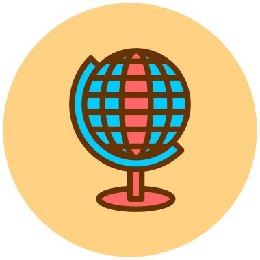 Küre. Web simgesi basit illüstrasyon