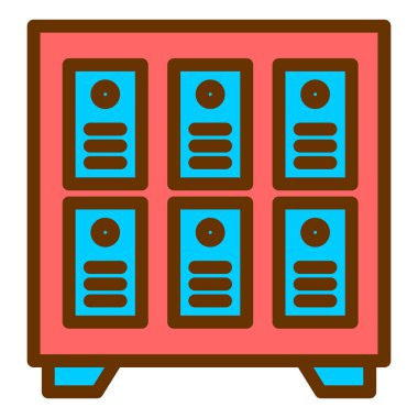 Dolap. Web simgesi vektör illüstrasyonu