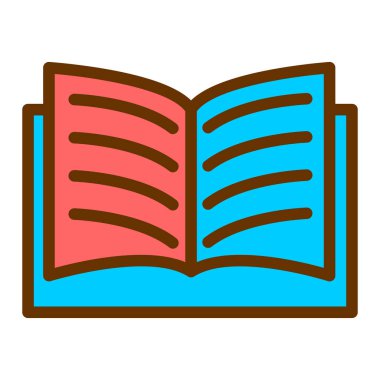 Kitap. Web simgesi basit illüstrasyon