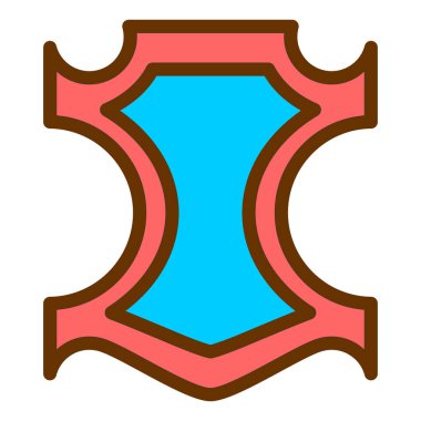 Bir kalkan simgesinin vektör illüstrasyonu