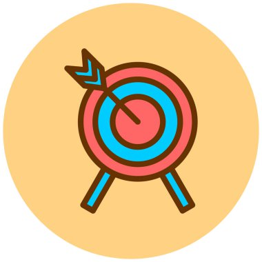 Hedef. Web simgesi basit illüstrasyon