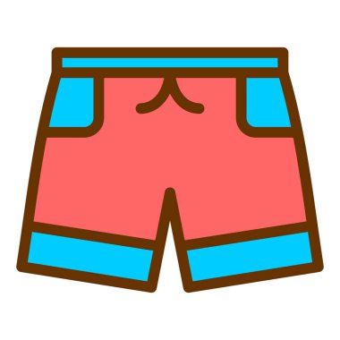 Şort. Web simgesi basit illüstrasyon