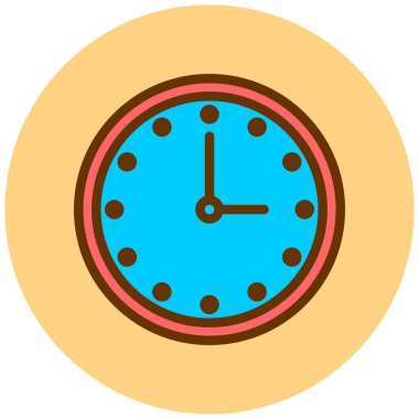 Saat. Web simgesi basit illüstrasyon