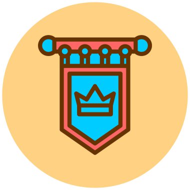 Taç. Web simgesi basit illüstrasyon