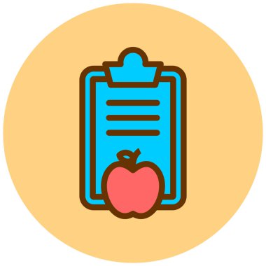 Elma. Web simgesi basit illüstrasyon